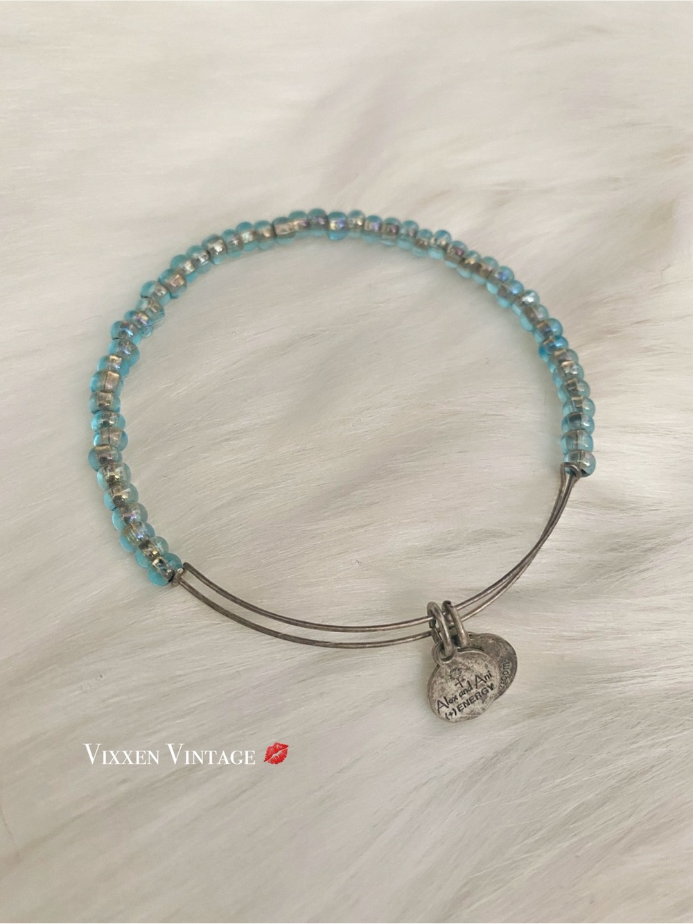 ALEX & ANI 'BEADED CHARM BANGLE BRACELET' IN SATIN SILVER FINISH